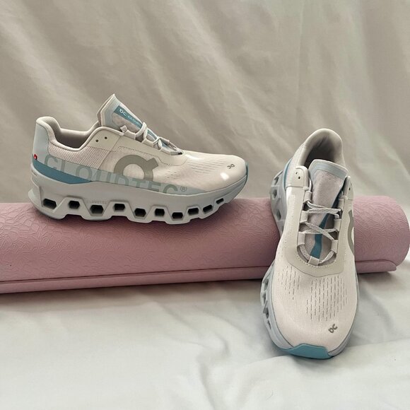 On Running Shoes - On Cloudmonster Blue and White Women’s Size 10.5 - Never worn outside